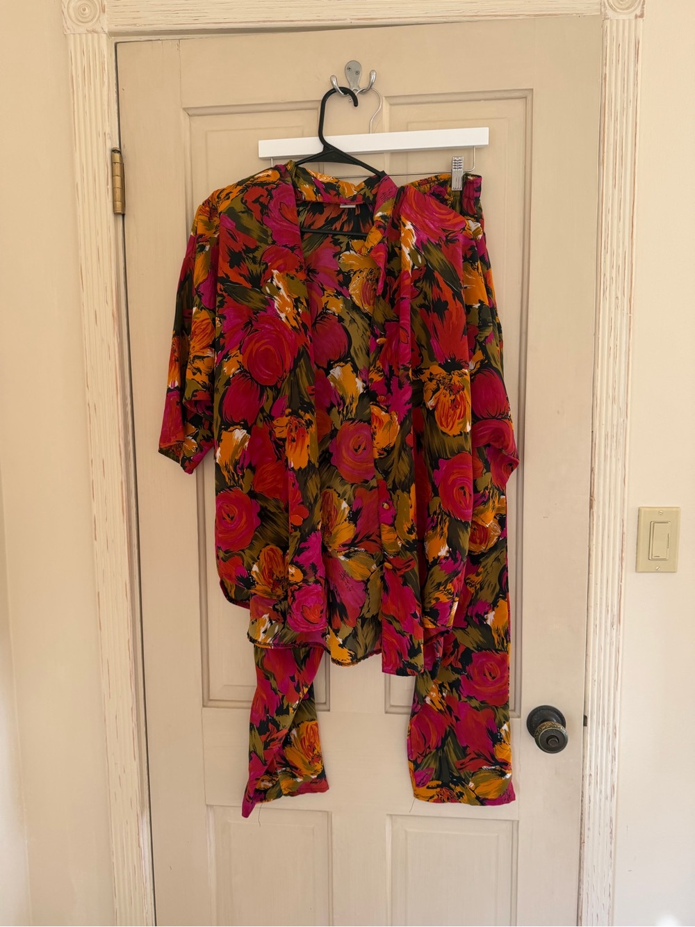 Floral Pink & Orange Jumpsuit Romper